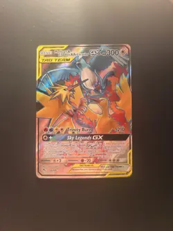 Pokemon Moltres & Zapdos & Articuno GX TAG TEAM Full Art Holo Hidden Fates 66/68 - Image 1