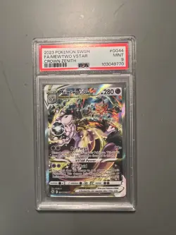 Pokemon Mewtwo VSTAR GG44 Crown Zenith Full Art Holo PSA 9 - Image 1