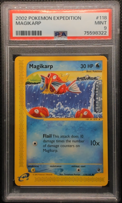 2002 Pokemon 118/165 - Magikarp #118 - Expedition - PSA 9 - Image 1