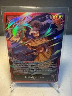 • Trafalgar Law • ST10-001 SR Leader The Three Captains Holo One Piece TCG NM - Image 1