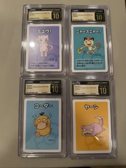 CGC 10 Pristine Old Maid Playing Card 2019 Pokemon - Mew Psyduck Meowth Slowpoke - Image 1