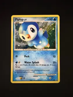 2007 Pokemon TCG Piplup Holo DP03 Rare Promo Card Swirl - Image 1