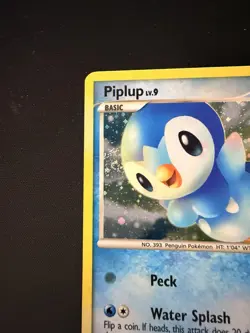 2007 Pokemon TCG Piplup Holo DP03 Rare Promo Card Swirl - Image 2