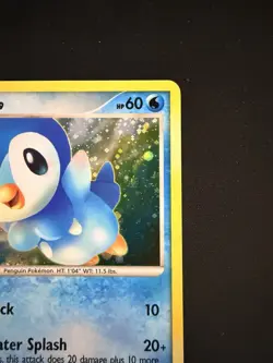 2007 Pokemon TCG Piplup Holo DP03 Rare Promo Card Swirl - Image 3