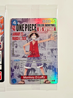 One Piece Monkey D. Luffy US Voyage College Basketball Promo Cards Sealed (2) - Image 3