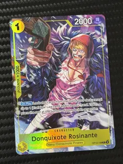 Bandai Donquixote Rosinante One Piece CCG Character Card OP12-108 promo - Image 1