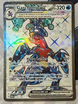 Garchomp EX 219/182 Paradox Rift Full Art Ultra Rare Card NM - Image 1