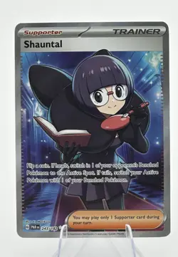 Pokemon Card TCG - Shauntal 243/182 Ultra Rare Full Art Trainer Paradox Rift NM - Image 1