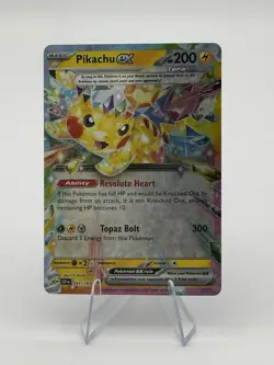 Pokemon Pikachu EX TCG Sv08: Surging Sparks Double Rare Holo Card 057/191 - Image 1