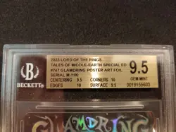 Glamdring (#747) V5 2/100 BGS 9.5 – MTG Magic Ultra Rare – Graded– Extended Art - Image 3