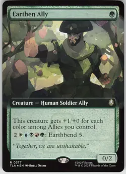 MTG Earthen Ally (Extended Art) Foil NM Avatar: The Last Airbender Magic 377 - Image 1