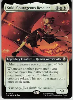 MTG Suki Courageous Rescuer Extended Foil NM Avatar The Last Airbender Magic 368 - Image 1