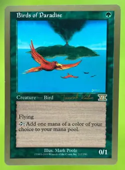 2000 MTG WORLD CHAMPIONSHIP BIRDS OF PARADISE #217 AUTO SIGNED BY JANOSCH KUHN - Image 1