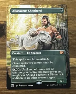 MTG Allosaurus Shepherd 365 Double Masters 2022 Borderless Mythic Regular LP - Image 1
