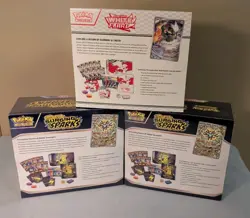 Lot Of 3 Sealed Pokemon Etb White Flat X1 Surging Sparks X2 - Image 2