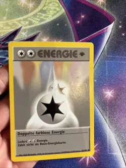 (VP) GERMAN Double Colorless Energy Pokemon Base Set First Edition Pokemon LP - Image 2