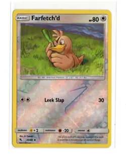 2019 Pokemon Sun & Moon Hidden Fates Farfetch’d 45/68 Reverse Holo - Image 1