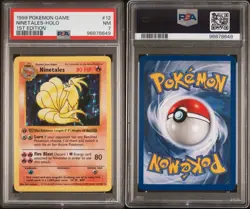 1999 POKEMON BASE SET 1ST EDITION #12 NINETALES-HOLO PSA 7 - Image 3