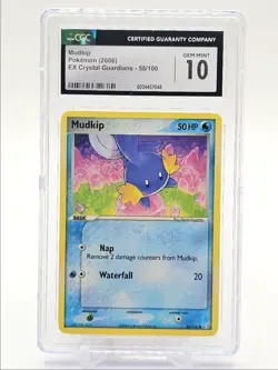 MUDKIP 2006 POKEMON EX CRYSTAL GUARDIANS COMMON 58/100 CGC 10 Q6292 - Image 1
