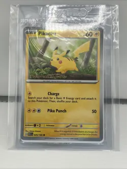 Pikachu 025/165 Pokemon Together Stamped Promo SEALED - Image 1