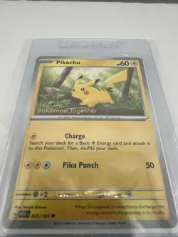 Pikachu 025/165 Pokemon Together Stamped Promo SEALED - Image 4