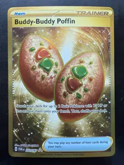Pokemon Gold Buddy-Buddy Poffin 223/167 Sv06: Twilight Masquerade Holo (NM) - Image 1