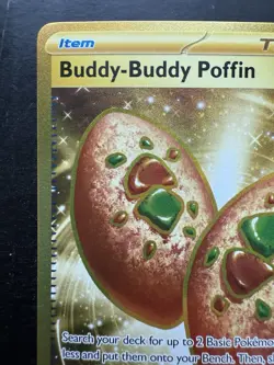 Pokemon Gold Buddy-Buddy Poffin 223/167 Sv06: Twilight Masquerade Holo (NM) - Image 2