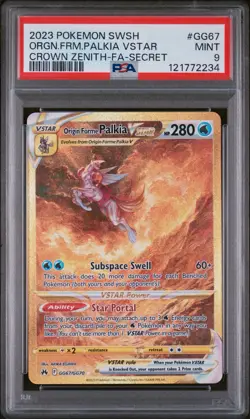 Pokemon Origin Forme Palkia VSTAR GG67 SWSH Crown Zenith PSA 9 - Image 1