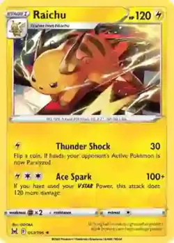 4x Raichu - 053/196 - Rare NM-Mint Pokemon SWSH11 - Lost Origin - Image 1