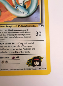 Pokemon TCG Erika's Dragonair 4/132 Holo 2000 Gym Heroes Unlimited - Image 5