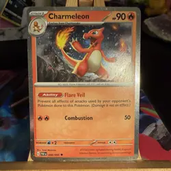 Charmeleon 008/091 SWIRL Paldean Fates Promo Cosmos Holo Rare Pokemon TCG MINT - Image 1