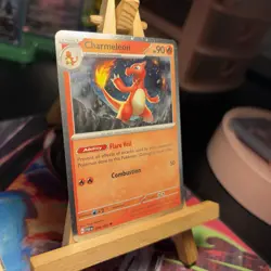Charmeleon 008/091 SWIRL Paldean Fates Promo Cosmos Holo Rare Pokemon TCG MINT - Image 2