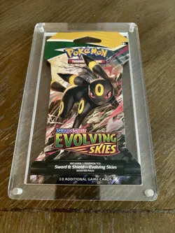 Pokemon Evolving Skies Sleeved Booster Pack, With Acrylic Case - Image 1