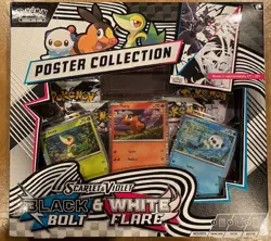 Pokemon Scarlet And Violet Black Bolt And White Flare Poster Collection Sealed - Image 1