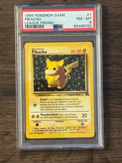 Pokemon League Black Star Promo Pikachu #1 Rare 🔥PSA8 # 65408762 - Image 1