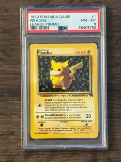 Pokemon League Black Star Promo Pikachu #1 Rare 🔥PSA8 # 65408762 - Image 2
