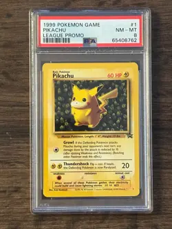 Pokemon League Black Star Promo Pikachu #1 Rare 🔥PSA8 # 65408762 - Image 3