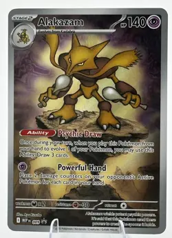 2025 Pokemon Mega Evolution #009 Alakazam Black Star Promo - Image 1