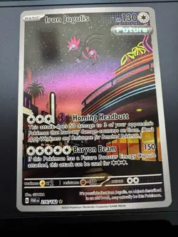 Pokemon Iron Jugulis 216/182 Full Art Holo Illustration Rare 130 HP SV04 - Image 1