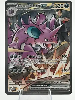 Pokemon TCG Team Rockets Nidoking EX 233/182 - Image 1