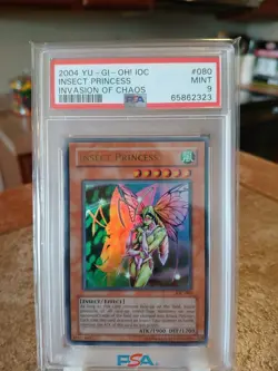 Yu-Gi-Oh! TCG Insect Princess PSA 9 Invasion of Chaos IOC-080 Ultra Rare - Image 1