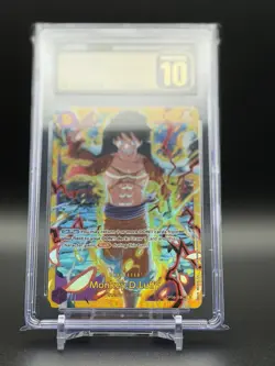 Monkey D. Luffy Secret Rare Holo OP09-119 Emperors in New World CGC 10 Pristine - Image 1