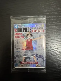 Monkey.D.Luffy (College Basketball US Voyage) P-055 One Piece Promotion SEALED - Image 1