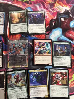 Magic The Gathering Marvel's Spider-Man Foil Trading Card Lot Of 14 Cards MTG - Image 3