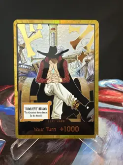 DON!! Card (Dracule Mihawk) (Gold) - The Azure Sea's Seven - Image 1