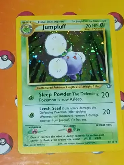 Pokemon TCG Jumpluff Neo Genesis Holo Card 7/111 Unlimited Rare Nm - Image 1
