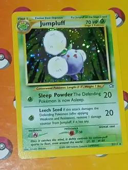 Pokemon TCG Jumpluff Neo Genesis Holo Card 7/111 Unlimited Rare Nm - Image 3