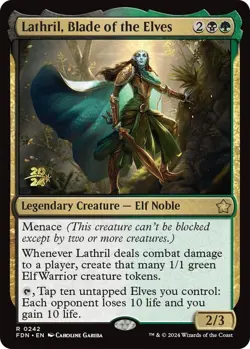 FOIL FOUNDATIONS -Lathril, Blade of the Elves - Prerelease Cards (PRE) - Image 1