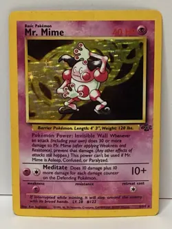 Mr. Mime Jungle 6/64 Holo Unlimited Holo Rare Pokemon Card - Image 1