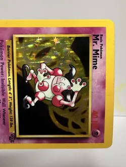 Mr. Mime Jungle 6/64 Holo Unlimited Holo Rare Pokemon Card - Image 3